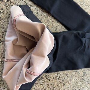 Fleece lined stockings tights black